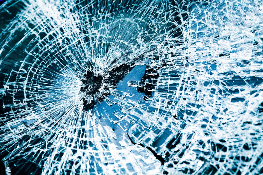 Texting While Driving - Image of Shattered Glass