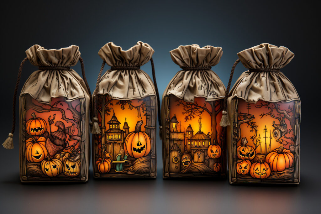 October 2023 Fiction Project Turning Leaves - image of Halloween gift bags